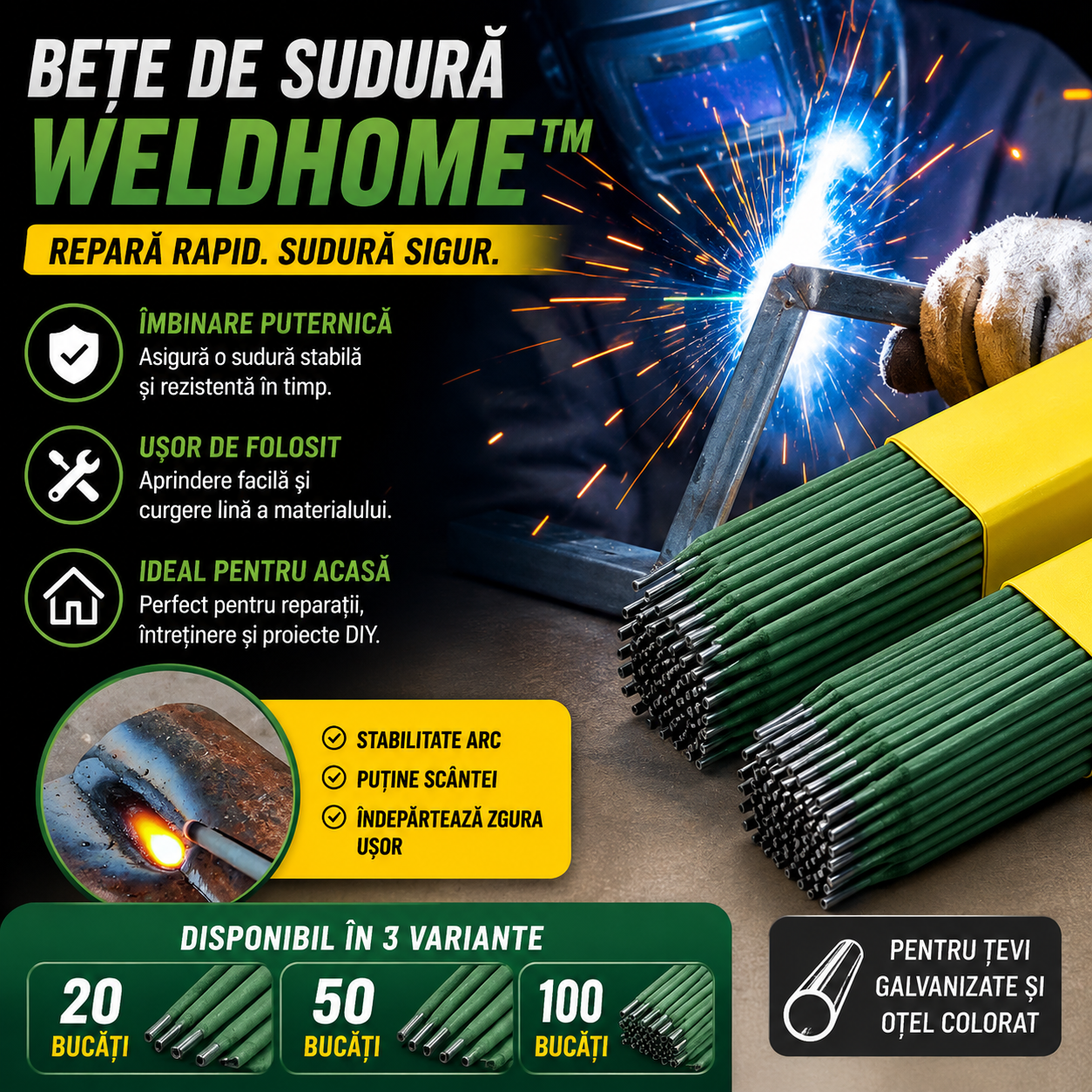 Set Bețe Pentru Sudură WeldHome™