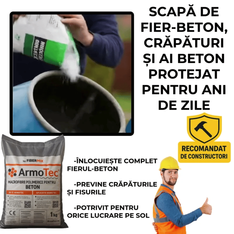 Întărește betonul fără fier-beton - ArmoTec™