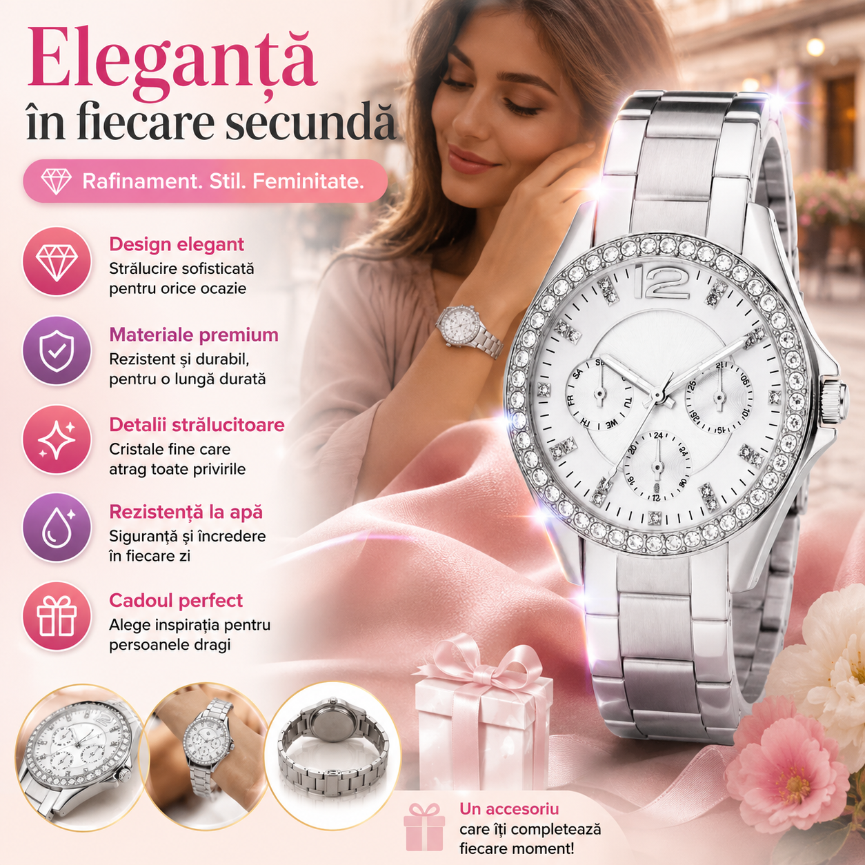 Ceas Elegant Dama CrystalTime™