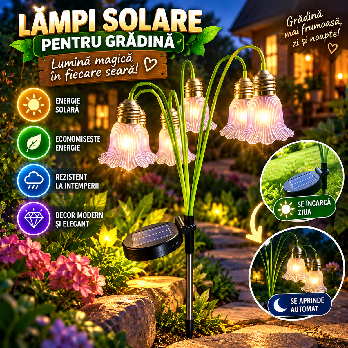 Lampă Florare Pentru Grădină LumiGarden™